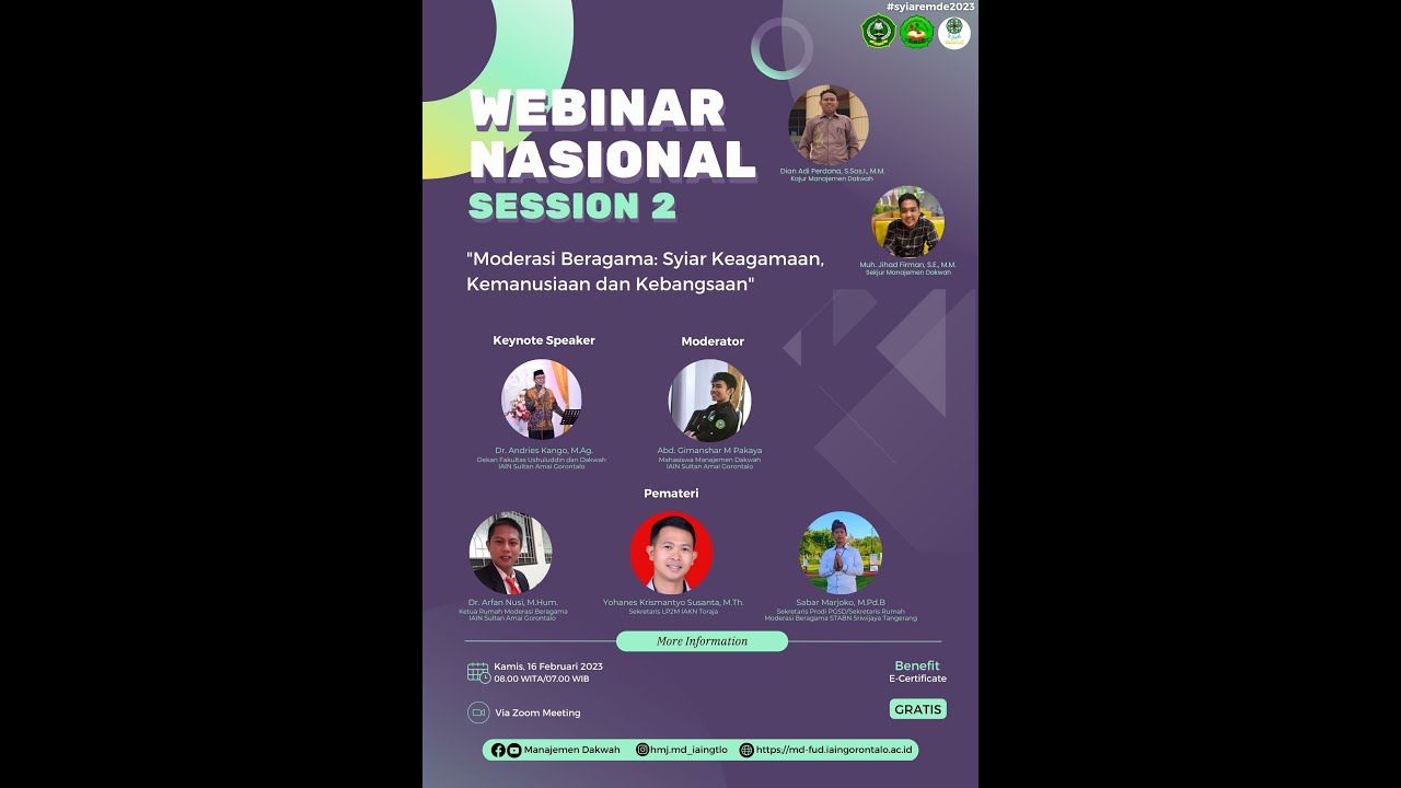 Webinar Nasional 2023 Session 2 Youtube