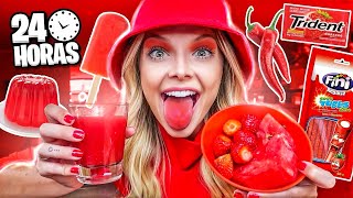 COMENDO TUDO VERMELHO POR UM DIA INTEIRO!! *comidas vermelhas*