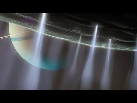 What moon of Saturn has water?