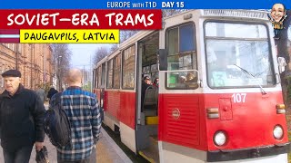 Riding the old trams around Daugavpils, Latvia and the fortress