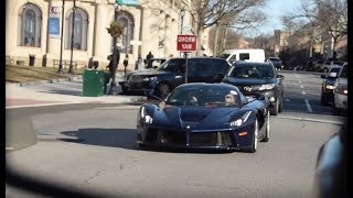 TDF Blue LaFerrari in Greenwich - Pt. 18 - Startup, Small Revs to Warm Up, Driving