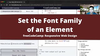 Set the Font Family (Basic CSS) freeCodeCamp tutorial