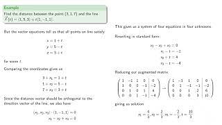 Finding Distances:  Linear Algebra