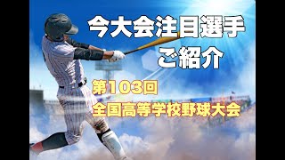 【高校野球】甲子園 今大会注目選手ご紹介 3年生ver