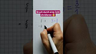 BRUCH durch eine Zahl dividieren #bruchrechnung #endlichkapiert #brüche #dividieren #mathe