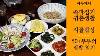 귀촌생활 쪽파심기 집밥 일상 브이로그 korean life style home meal