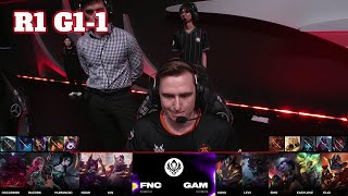 FNC vs GAM - Game 1 | Round 1 LoL MSI 2024 Play-In Stage | Fnatic vs GAM Esports