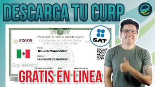 Descargar mi CURP en LINEA GRATIS - SAT CERTIFICADA VERIFICADA🔥