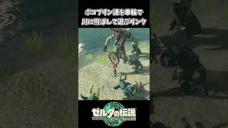 【ティアキン】ボコブリンを車輪で川に飛ばして遊ぶリンク【ゼルダの伝説 ティアーズ オブ ザ キングダム】