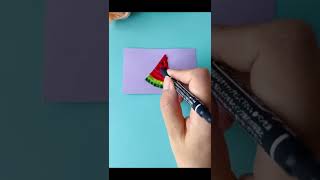 how to make paper towel tie-dye fruit, fun painting, children's painting, simple painting,纸巾扎染水果，绘画