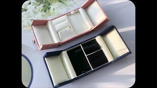 Velvet double doors jewelry box｜ double doors jewelry box manufacture ｜2 doors ring box factory