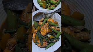 Shrimp \u0026 Okra, Kalabasa, Batong Ginisa with  Ampalaya Salad Foodtrip #letutheexplorer #food #ginisa