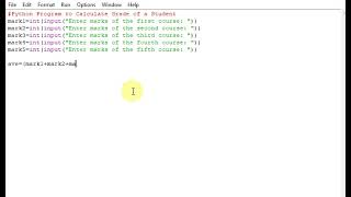 Python Program to Calculate Grade of a Student