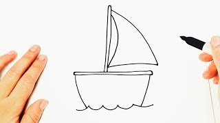 Cómo dibujar un Barco Muy Facil paso a paso | Dibujos Fáciles