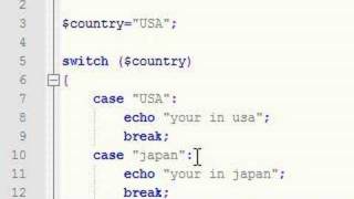 PHP Tutorial - 6 - Switch statement