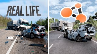 Аварии на реальных событиях в BeamNG.Drive #48