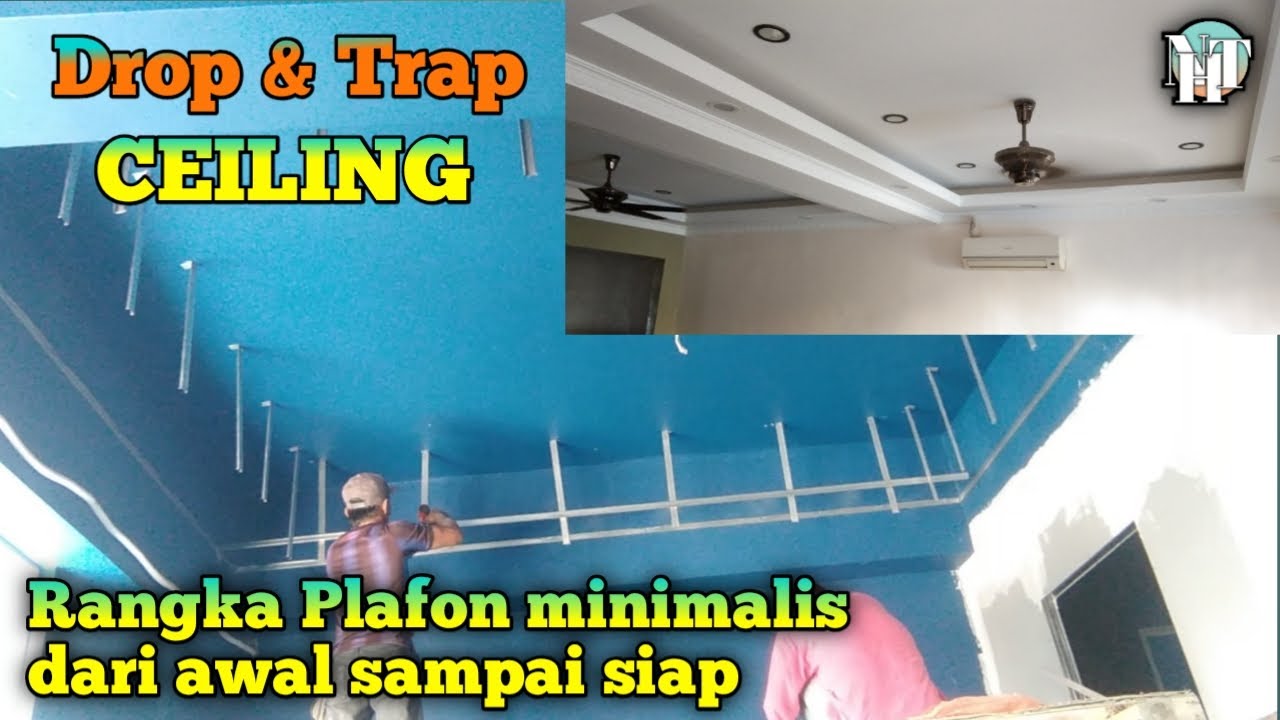 Cara Pasang Rangka Plafon Minimalis // Drop Ceiling - Trap Ceiling ...