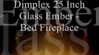 Dimplex 25 Inch Glass Ember-Bed Fireplace DFG2562 - Heats 400 sqft