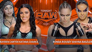WWE Ronda Rousey & Shayna Baszler vs Katana Chance & Kayden Carter Full Match WWE Raw 02/05/2023