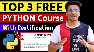 Top 3 Free PYTHON Courses with Certification | Python Full Course | Python Programming