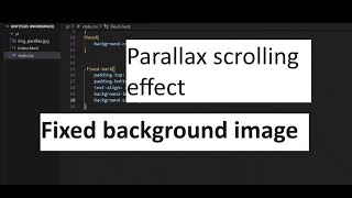 Fixed background image and contents scroll over it using HTML and CSS | Parallax scrolling effect
