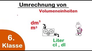 6. Klasse - Umrechnung von Volumeneinheiten - Kubikmeter Liter einfach erklärt !