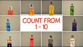 Numberblocks Counting from 1 to 10. Song with Numberblocks Mathlink Cubes - Link in Description!