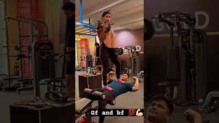 🔥💯@Girlfriend and boyfriend gym workout 🤘🏻🔥😱💯#short #trending #ytshorts #dkboy46 💯