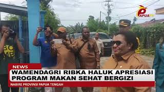 WAMENDAGRI RIBKA HALUK APRESIASI PROGRAM MAKAN SEHAT BERGIZI DI NABIRE PROVINSI PAPUA TENGAH.