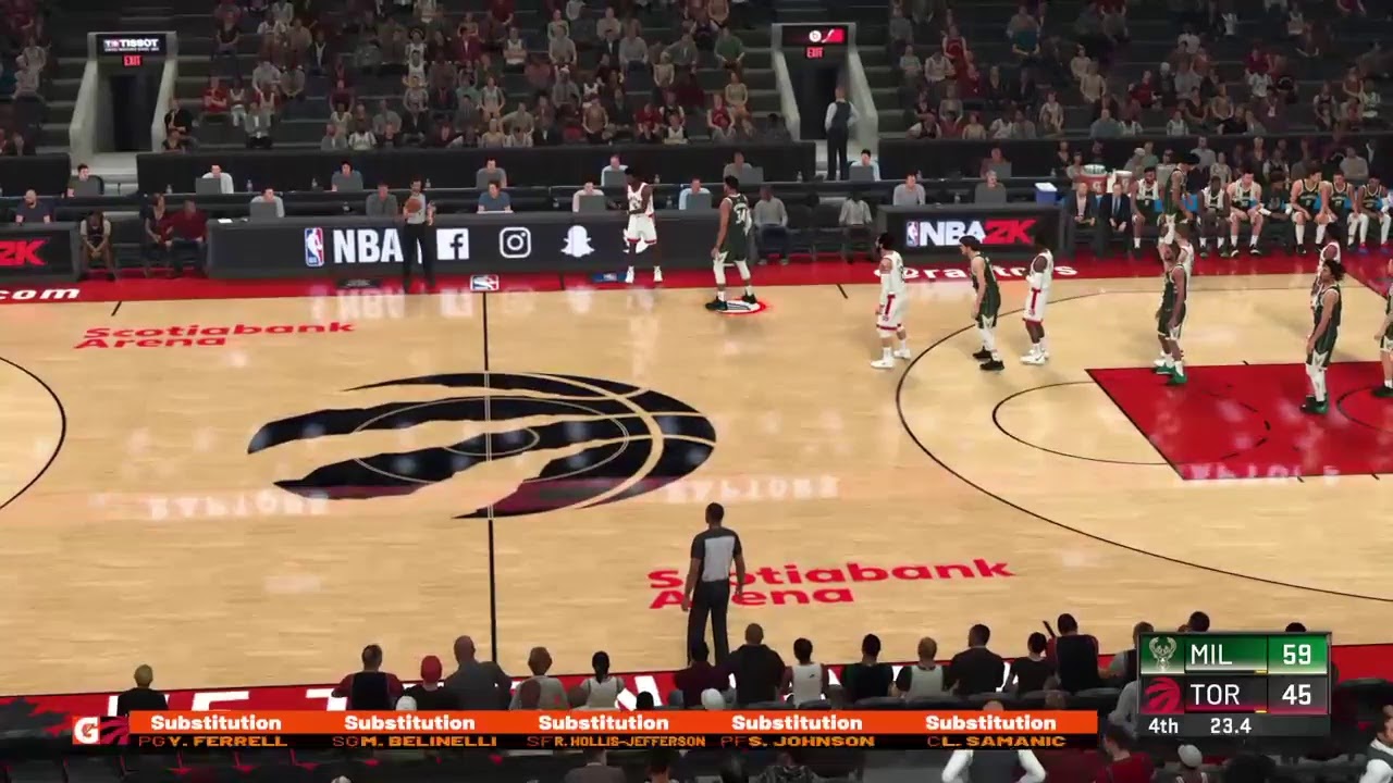 Milwaukee Bucks Vs Toronto Raptors NBA2K - YouTube