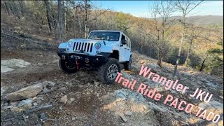 Jeep JKU Wrangler running Paco Taco Trail Hot springs off-road park