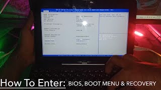 Asus Transformer Book T100 - How To Enter Bios, Boot Menu, Recovery Key