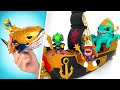Barco de Oro Hundido, Botella de Aplastar y Tesoro de Tiburón || Treasure X Playsets