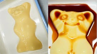 最恐の変顔！ハリボーの容器でプリン作ってみた　HARIBO Pudding ｜ビルソンローラーズ