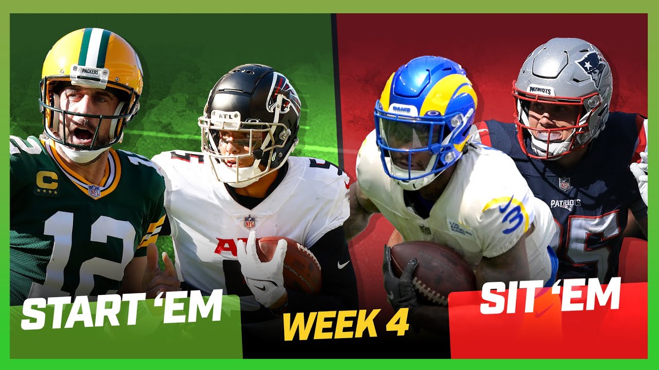 Week 4 Start 'Em, Sit 'Em: Set A Winning Fantasy Lineup! - YouTube