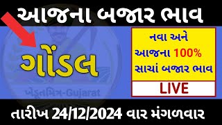 આજના બજાર ભાવ ગોંડલ માર્કેટ | #આજનાબજારભાવગોંડલ 24 12 2024 | Apmc bhav | Aaj na bajar bhav Gondal