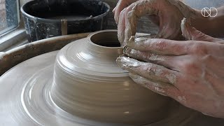 물레로 만든 도자기 화병 : Making a ceramic vase on the Wheel [ONDO STUDIO]