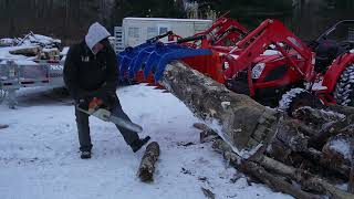 Never Enough Time! Fast Easy Firewood Grab Outdoor Boiler!