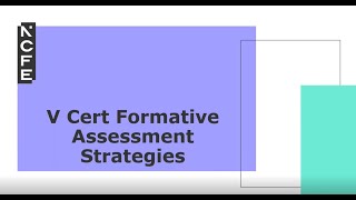 V Cert Technical Awards - Formative Assessment