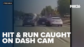 Hit-and-run caught on camera on California highway