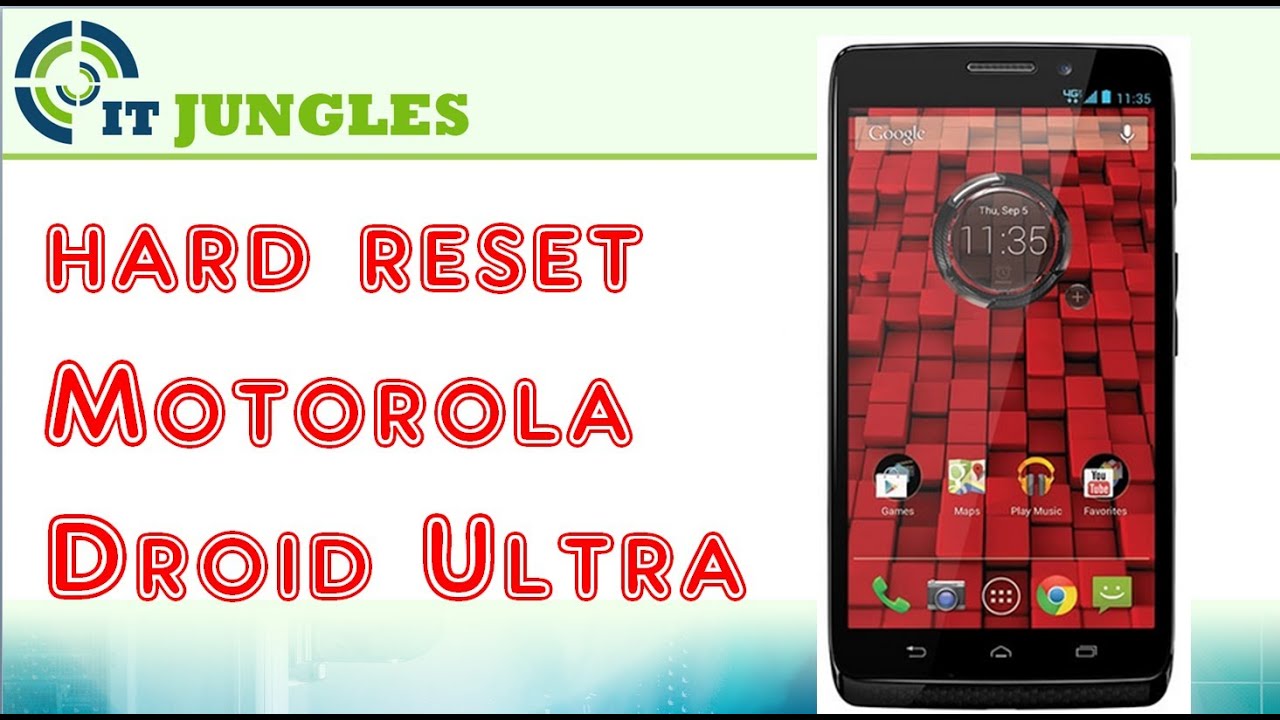 How To Hard Reset Motorola Droid Ultra - YouTube