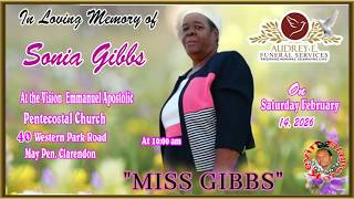 Sonia Gibbs Funeral At the Vision Emmanuel Apostolic Pentecostal Church On February 14, 2026