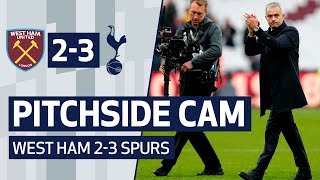 PITCHSIDE CAM | WEST HAM 2-3 SPURS | Unique angle of Mourinho's first Spurs win