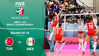 TUR vs. MEX - Round of 16 | Full Game | Girls U18 Volleyball World Champs 2021