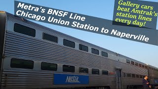 Metra's BNSF Line - Chicago Union Station to Naperville in a Newer Gallery Car
