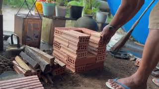 วิธีทำเตาจรวดด้วยอิฐแดงประหยัดพลังงาน : How to make a rocket stove out of red bricks  energy saving