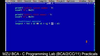 Lab 5 - C Programming Practical - Conditional Operator