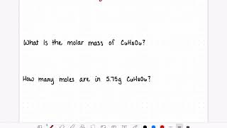 58: Using molar mass to convert from grams to moles