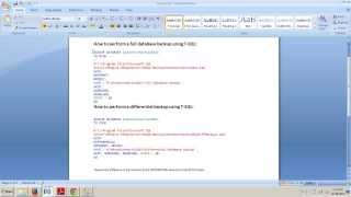 SQL Server tutorial 77: How to perform a differential backup