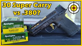 Was It Even Close? Remington HTP 30 Super Carry vs .380, Ballistic Gel Test With the M\u0026P Shield EZ!